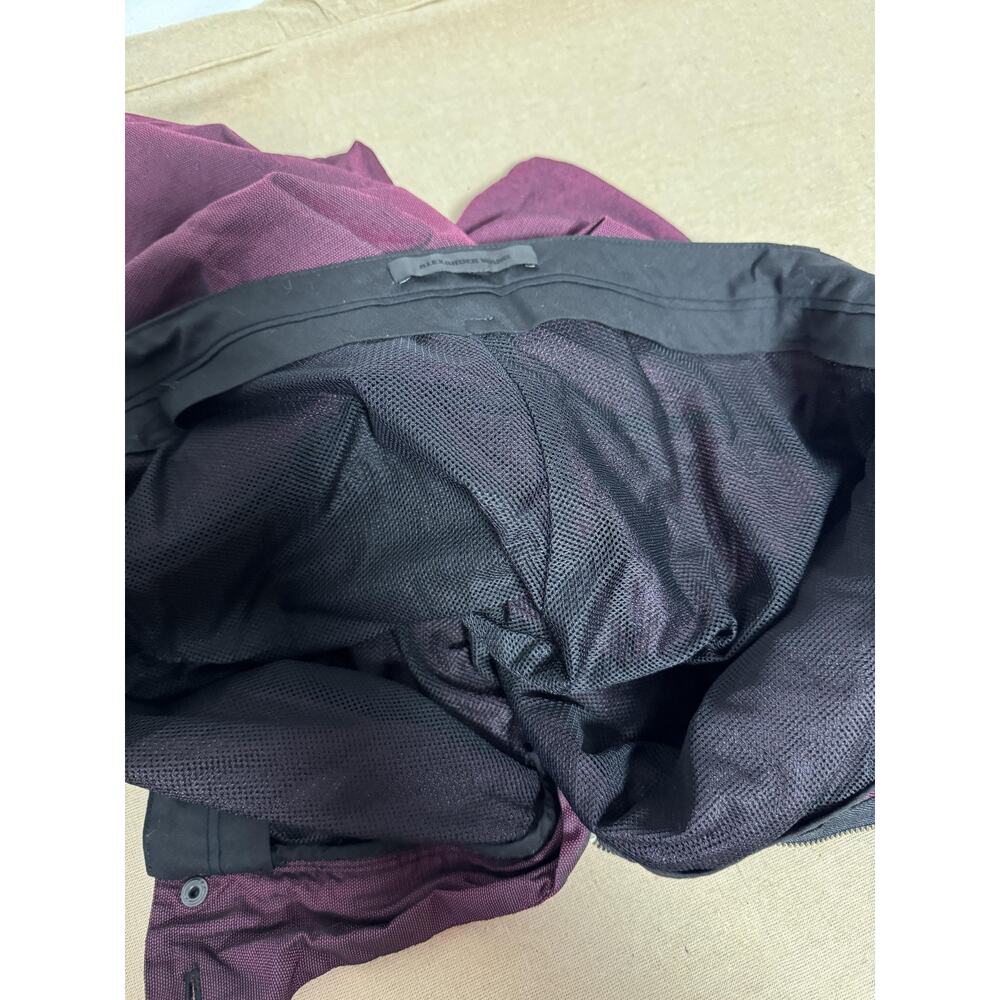 Alexander Wang Shorts Mens 32 Burgundy Black Utility Cargo Mesh Lined Zip Fly - Picture 10 of 15